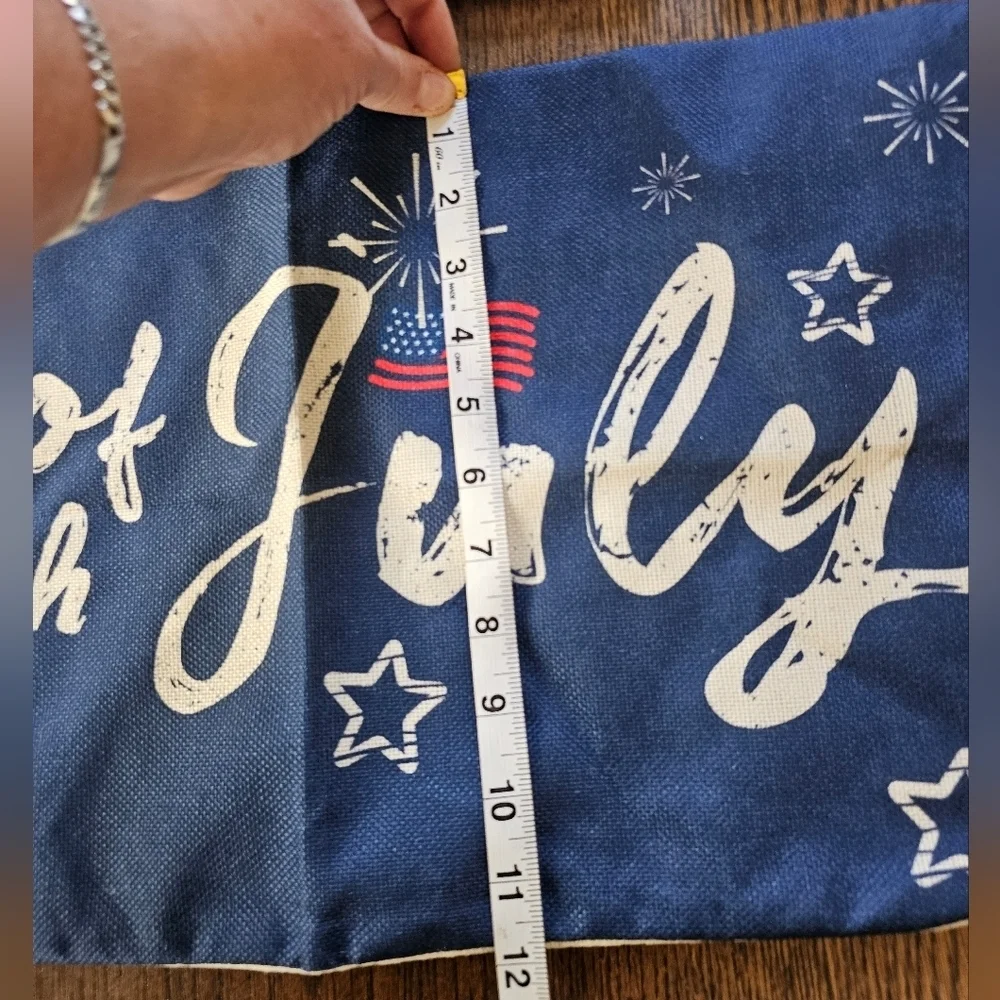 4th of July Themed Small Rectangle Canvas Pillow Covers Outdoor Indoor  NEW